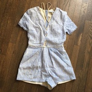 Do + Be Lace Up Romper From Pretty Little Things